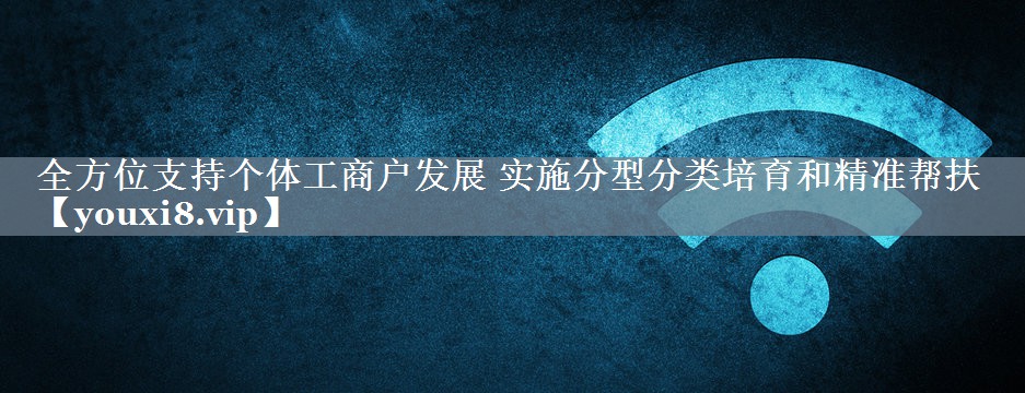 全方位支持个体工商户发展 实施分型分类培育和精准帮扶